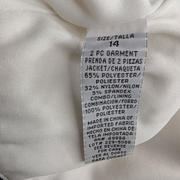 R&M Collection Lace Sequin Bolero Jacket Size 14 Vintage AT-1826 - Picture 7 of 8